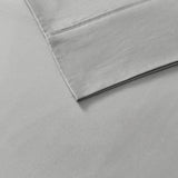 Cotton-Blend Sateen 800TC 6-Piece Sheet Set, Light Grey