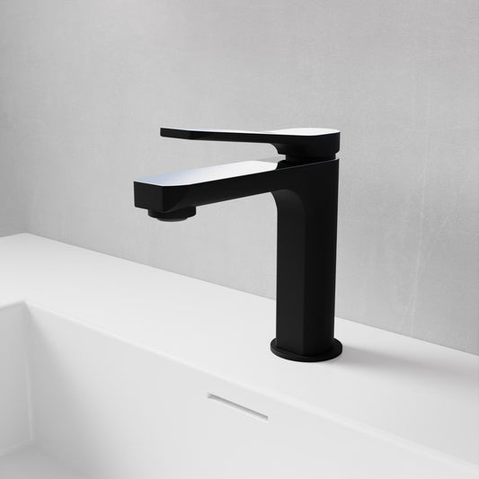 ANZZI Contemporary Single Hole Faucet, Low Arc Spout (6.34" H), 1.2 GPM Water-Saving, Durable Brass Construction, Rhino-Alloy Certified, Various Finishes