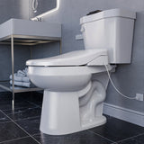 ANZZI Smart Bidet Seat for Elongated Toilets, Auto Open/Close Lid, Self-Cleaning Nozzle, Integrated Deodorizer, Warm Air Dryer, and Wireless Remote, White