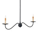 Saxon Black Linear Chandelier