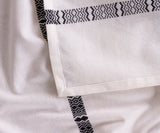 Cotton Tablecloth - Rectangle Tablecloth - Black and White