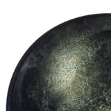 Amalfi Round Glass Vessel Bathroom Sink with Stellar Black Finish