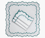 Green Scalloped Napkins