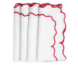 Red Scalloped Napkins