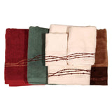 Embroidered Barbwire 3PC Towel Set, 2 MOQ