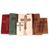 Embroidered Cross Bath Towel (EA), Mocha