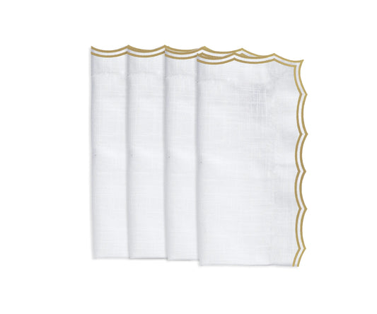 Embroidered Table Napkins - Beige