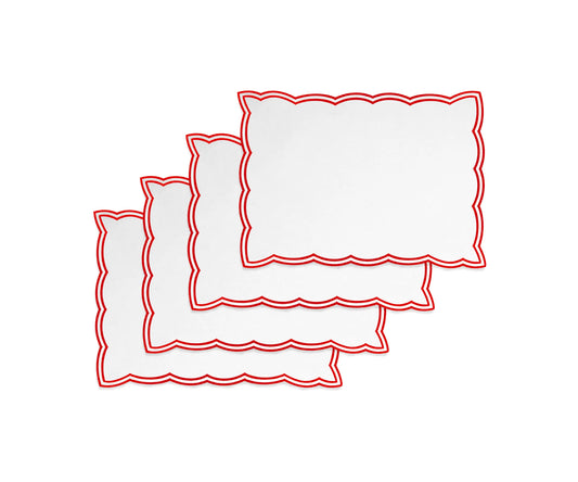Red Embroidered Placemats