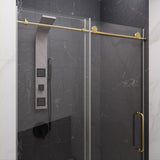 Madam Series 44 to 48 in. x 76 in. Sliding Frameless Shower Door with Tsunami Guard Tempered Glass