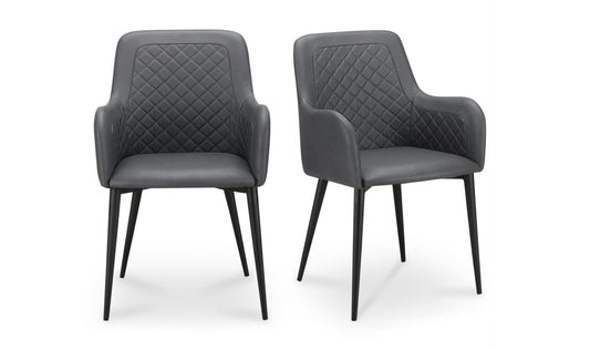 Cantata Dining Chair Slate Vegan Leather - Set of Two