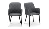 Cantata Dining Chair Slate Vegan Leather - Set of Two