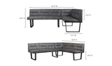 Hanlon Corner Bench Dark Grey