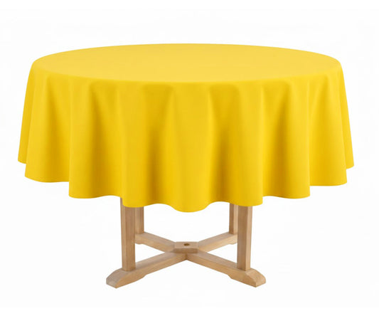 Sunflower Yellow Round Tablecloth