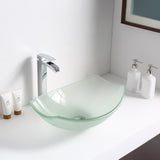 Pendant Series Deco-Glass Vessel Sink in Lustrous Frosted