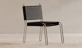 Petra Leather Accent Chair Black