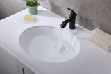 Lanmia Series 19.5 in. Ceramic Undermount Sink Basin in White