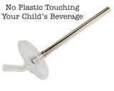 Extra Short 5" Safer Stainless Steel Straws 4 Pack + Cleaning Brush