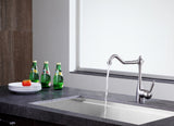 ANZZI Patriarch Elegant Kitchen Faucet, Single Handle Control, High-Arc Spout (8.27" H), WaterSense Certified, Rhino Alloy Solid Brass, Various Finishes