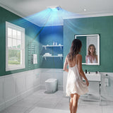 Fields Series 150 CFM Ceiling Mount Bathroom Exhaust Fan with Brilliant LED Light, Motion Sensor, Humidity Sensor