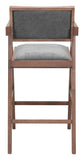 Delhi Barstool (Set of 2) Gray & Walnut