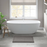 3000 Gsm Reversible Cotton Tufted Bath Rug, Charcoal