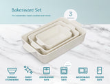 Kook Ceramic Baking Dishes Set of 3