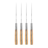 Goyon-Chazeau Set of 4 Pirou Castle Olive Wood Steak Knives