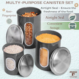 Moss & Stone 3-Piece Airtight Kitchen Canister Set
