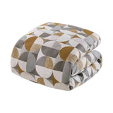 Wholesale Geometric Jacquard Oversized Duvet Style Comforter Set, Gold