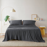 Jersey Knit All Season Sheet Set, Dark Grey