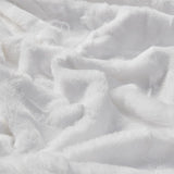Oversized 60x70" Faux Fur Throw Blanket, White