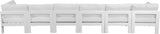 Nizuc - Outdoor Patio 6 Seat Modular Sofa With White Frame