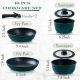 Moss & Stone 10-Pc Nonstick Cookware Set
