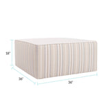 Indoor/Outdoor Universal Square Ottoman Dune Sand Cover Only