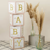 Boho Rainbow Baby Block Box Set of 4 Baby Shower