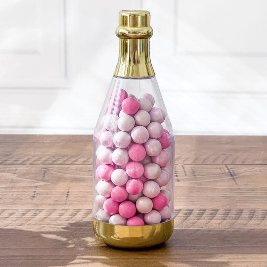 Gold Metallic Champagne Bottle Favor Container - Medium (Set of 12)