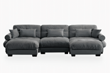 CLOUDIES 134" 3 Seater Sofa with 2 Ottomans