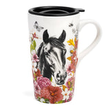 Blue Stallion Rocky Horse Travel Mug With Lid