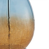 [Set of 2] Ombre Orange Blue Glass Base Table Lamp