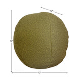 Qivuit Green Round Pillow