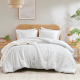 Bohemian Geometric Comforter Mini Set, White