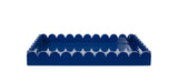 Rectangular Scalloped Riviera Tray - Blue