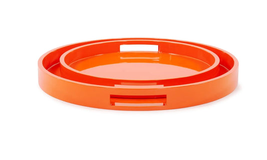 Saint Tropez Round Tray Set of 2 - Orange