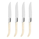 Laguiole Connoisseur 4 Steak Knives Faux Ivory Handles