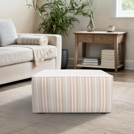 Indoor/Outdoor Universal Square Ottoman Dune Terra Cover Only
