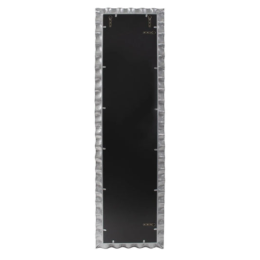 La Bailadora Bright Silver Ruffled Metal Dressing Mirror