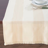 French Home 18”X 57” Cream and Tan Striped Runner