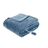 Heated 60x70" Plush Electric Throw Blanket, Blue