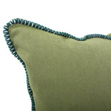 24 x 24 Outdoor Pillow with Dec Cord- Seascape Moss- Poly Insert