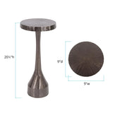 Chiseled Aluminum Graphite Martini Table